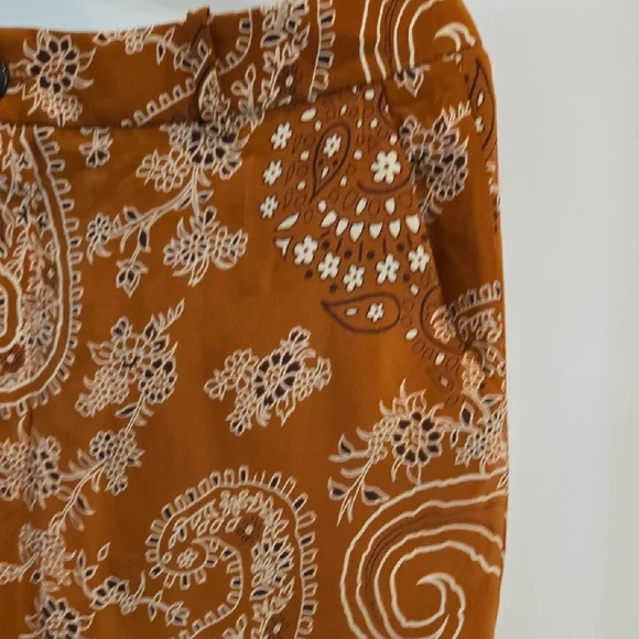 Zara Paisley Print Set in Brown NEW 🤎 Pants Size L, Top Size S (Runs Big) - Picture 5 of 7